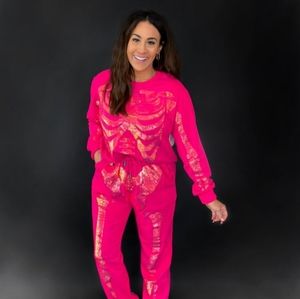 Queen of Sparkles Pink Skeleton Sweatshirt
